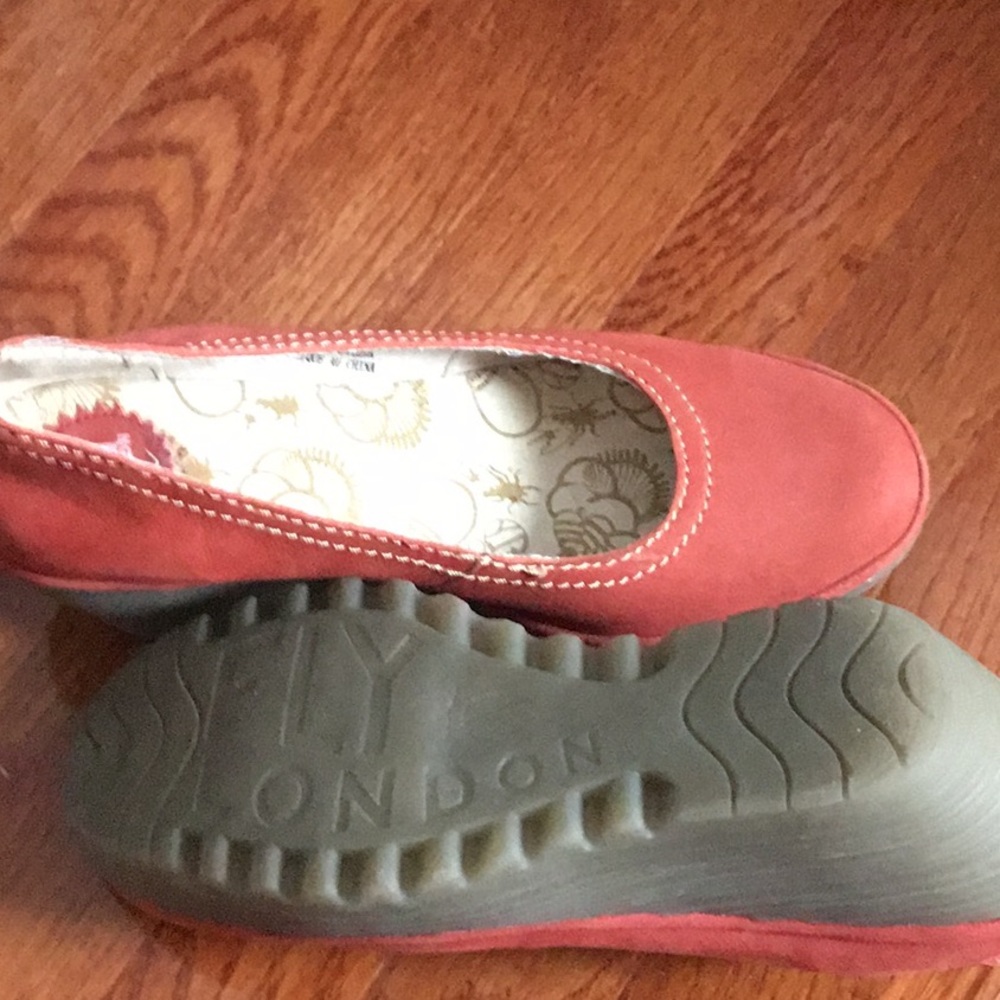 Women's Orange Suede Shoes London Fly - Picture 5 of 5